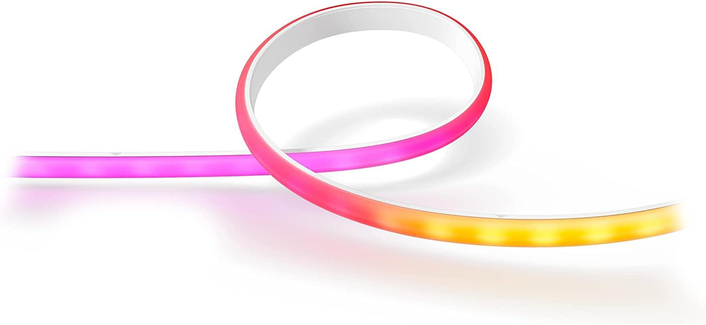 Philips Hue - Tira de Led inteligente Gradient 2m, tira de luces led de luz ambiente para el hogar, Luz Blanca y de luces de colores, Compatible con Alexa y Google Home