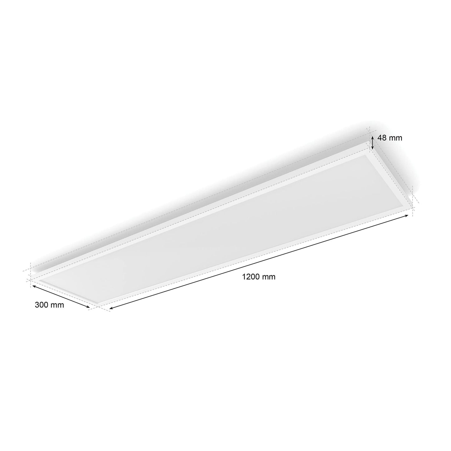 Philips Hue - Panel de luz Led Inteligente Surimu, 60W-4150 lúmens, lámpara de techo con Luz Blanca de Cálida a Fría y Luces de Colores, Compatible con Alexa y Google Home, 120x30cm, Blanco
