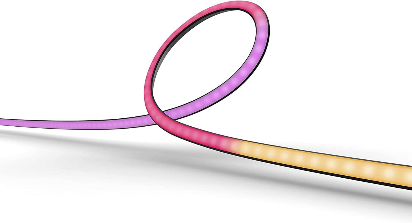 Philips Hue - Tira de luces led inteligente Hue Play Gradient para PC, 32-34", Luz Blanca y de Colores, sincroniza con el contenido de la pantalla, Compatible con Alexa y Google Home