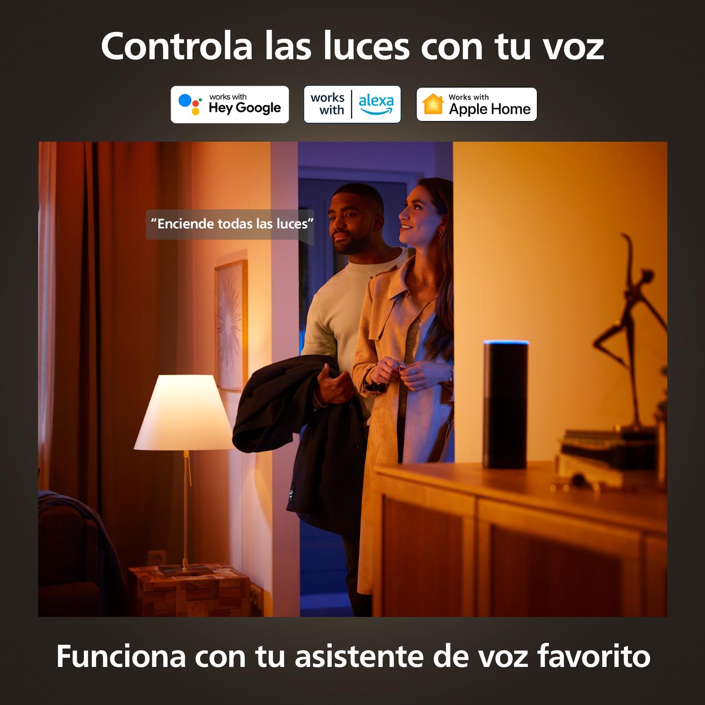Philips Hue Downlights Slim (Pack de 3un), Tira LED, 90 mm, luz blanca y de color, compatible con Bluetooth, control por voz con Alexa, Apple Home y Google Assistant, en blanco