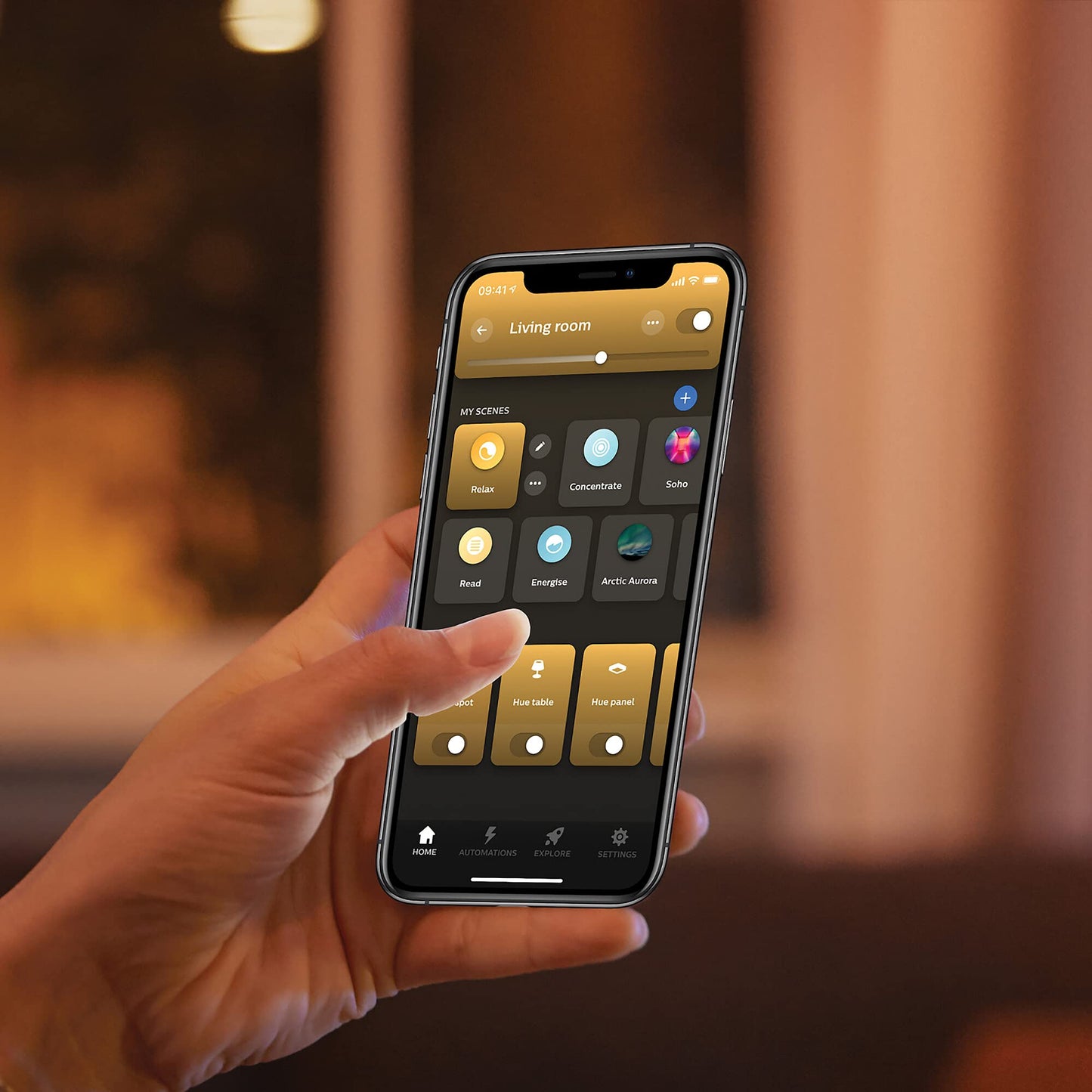 Philips Hue – Lámpara inteligente, Hue Fair, Lámpara Colgante LED Inteligente, Luz Blanca de cálida a fría, Compatible con Alexa y Google Home, Color Negro
