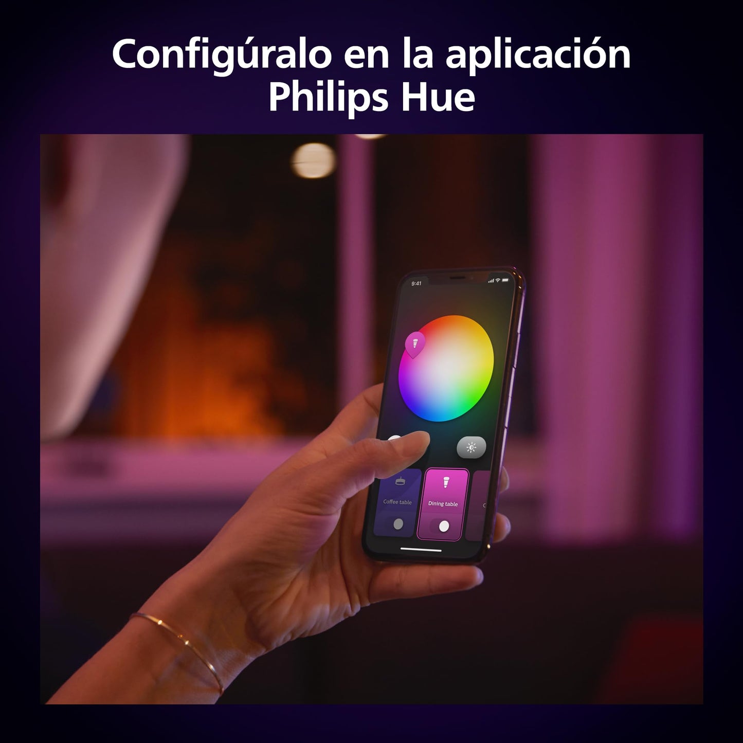 Philips Hue Downlights Slim (Pack de 3un), Tira LED, 90 mm, luz blanca y de color, compatible con Bluetooth, control por voz con Alexa, Apple Home y Google Assistant, en blanco