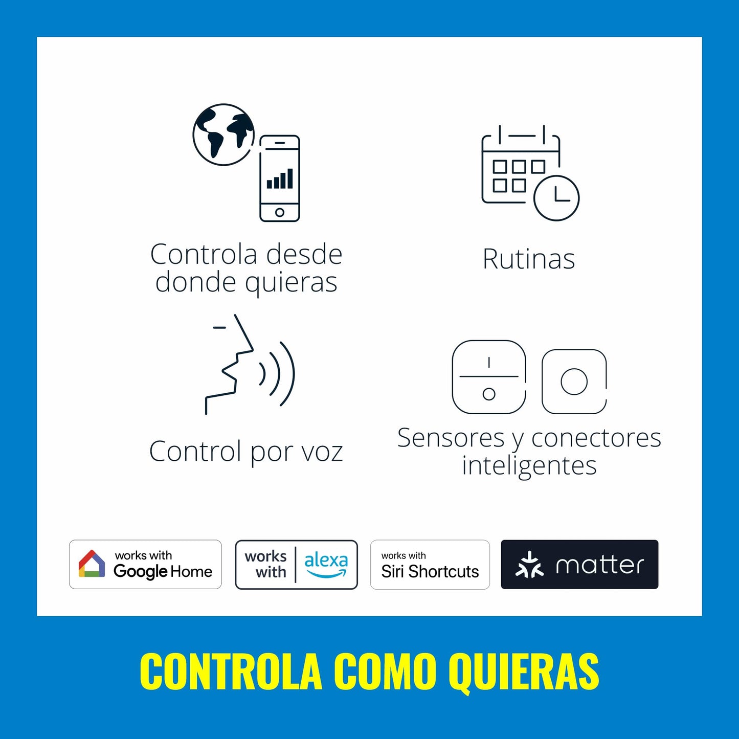 WiZ - Tira Led Inteligente para Exterior, Luz Blanca y de Colores, Wi-Fi, Control por Voz, Compatible con Alexa y Google Home