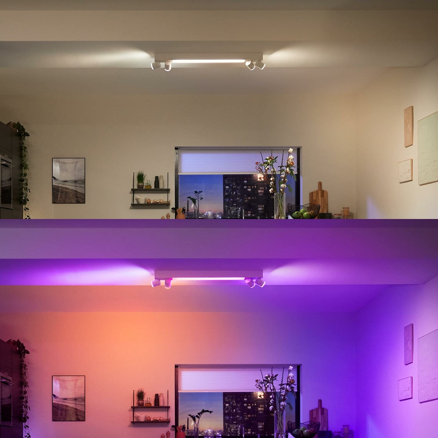 Philips Hue – Lámpara inteligente, Hue Centris, Foco LED Inteligente, Luz Blanca y de Colores, Compatible con Alexa y Google Home, Color Blanco