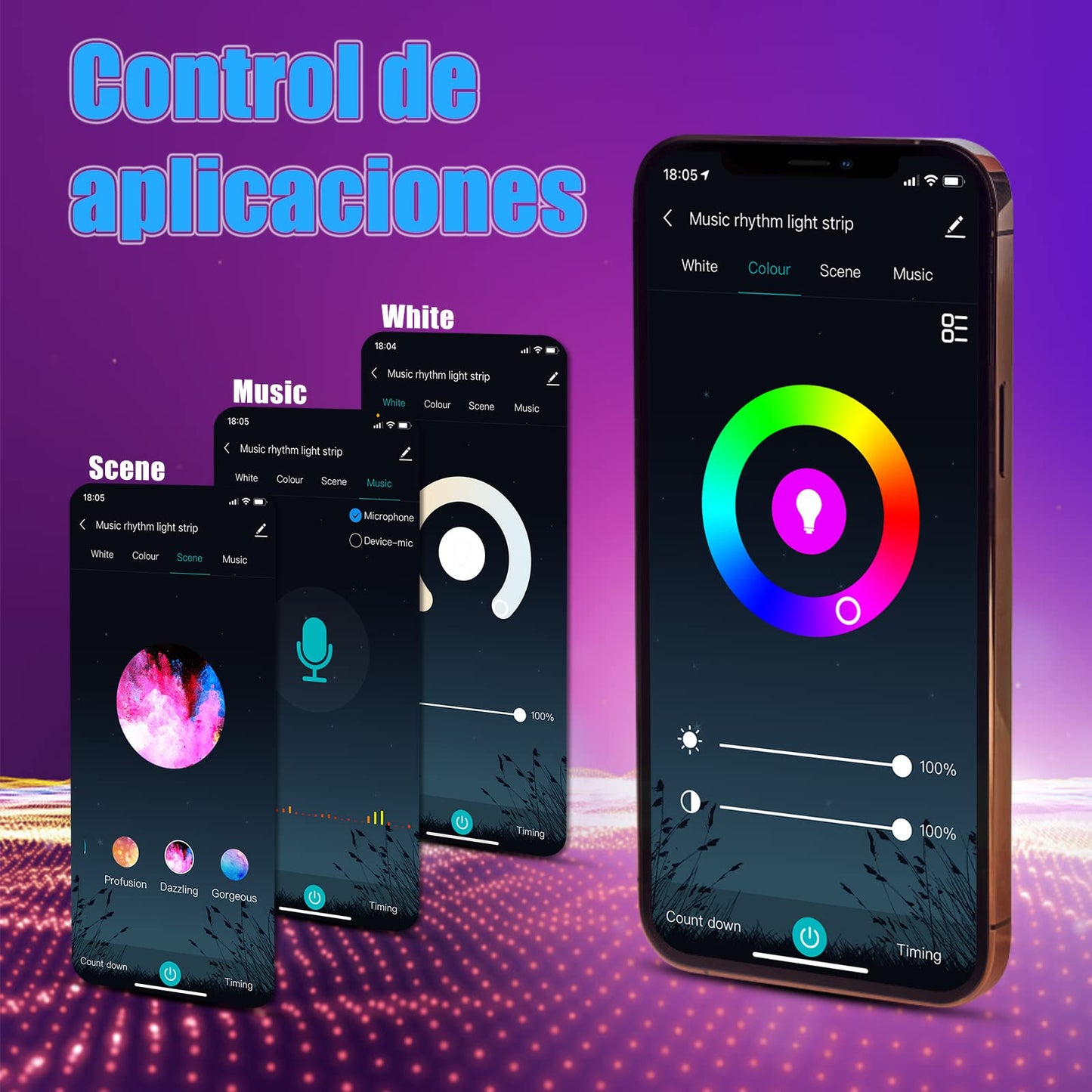 Diyife Smart LED Strip 5m – Voice, App & Music Sync
