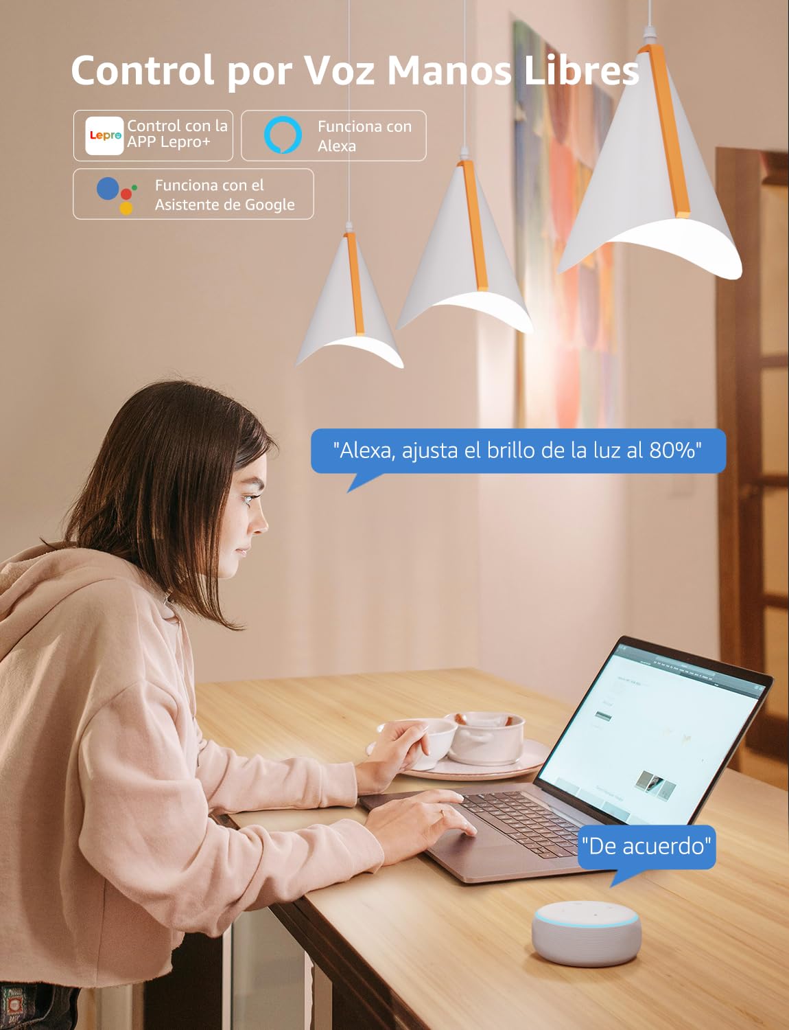 Lepro BC1 Smart Bulbs E14 – RGB, Voice Control, Music Sync (2 Pack)