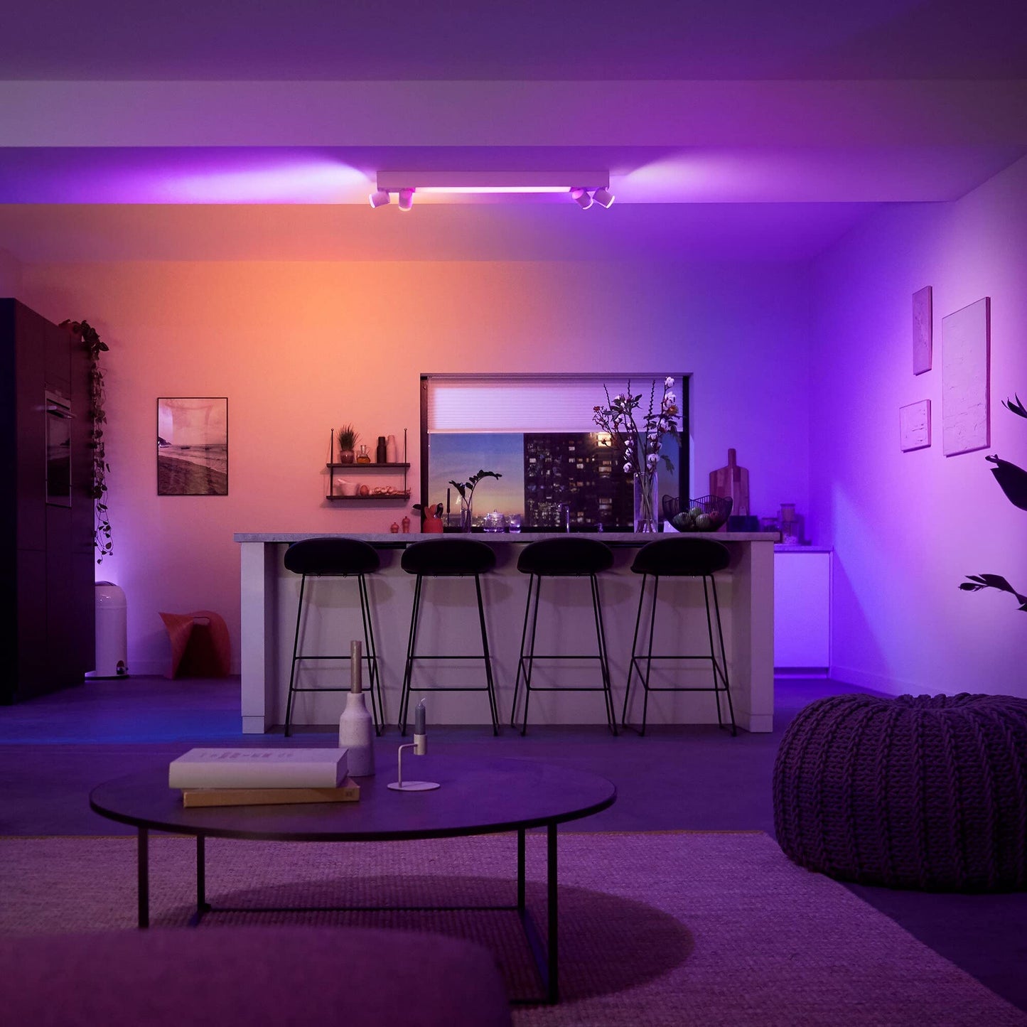 Philips Hue – Lámpara inteligente, Hue Centris, Foco LED Inteligente, Luz Blanca y de Colores, Compatible con Alexa y Google Home, Color Blanco