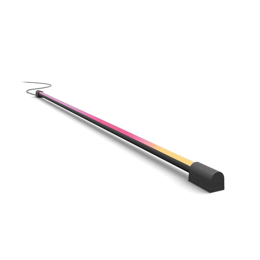 Philips Hue – Lámpara inteligente, Hue Play, Tubo de Mesa LED Inteligente, Luz Blanca y de Colores, Compatible con Alexa y Google Home, Color Negro- 125cm