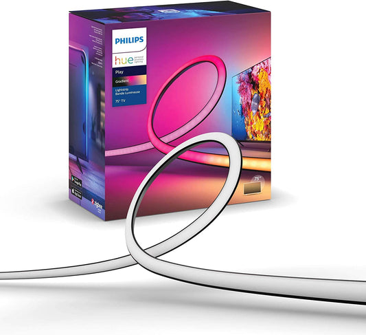 Philips Hue Play Gradient Lightstrip Tira Inteligente LED, 20 W, Luz Blanca y Colores, 65 Pulgadas
